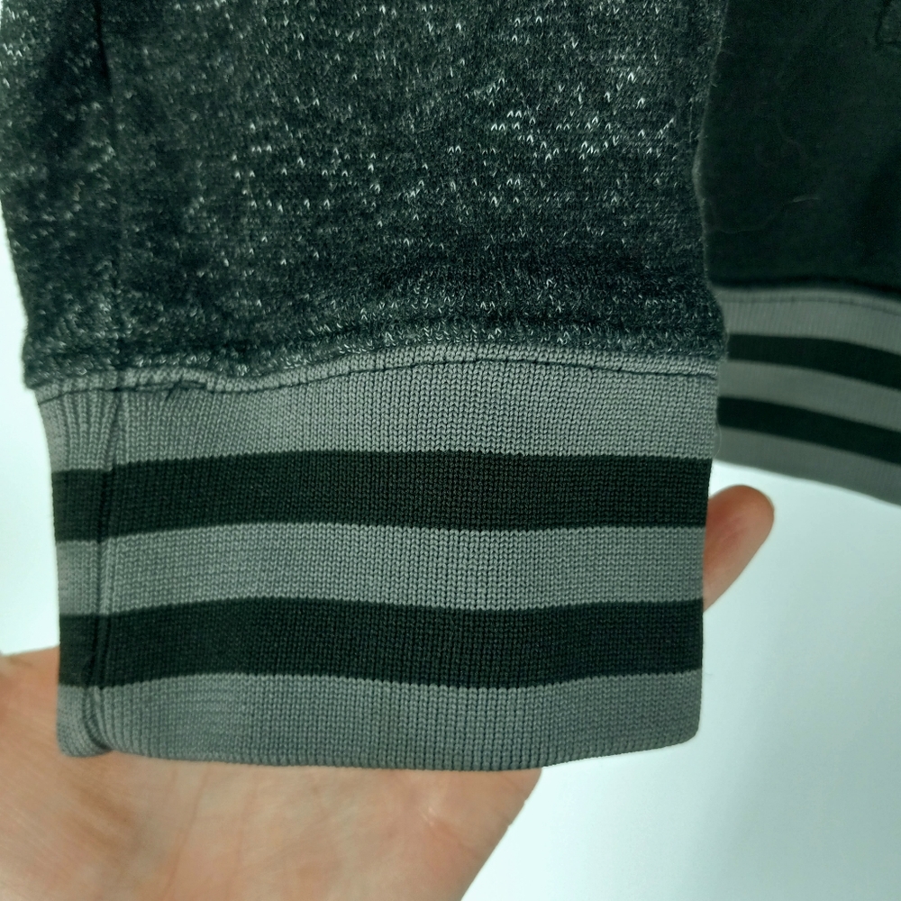 Marvel Medium Dark Gray Button Snap Varsity Style… - image 3